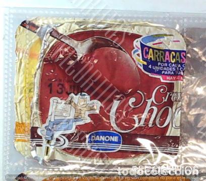 Collectable Antique Stickers: TAPA TAPAS DANONE YOGURTH YOGUR YOGURES TAPADERAS NATILLAS CHOCOLATE COBI CARRACAS