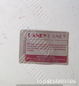 Coleccionismo cromos antiguos: CANDY CANDY EDICIONES ESTE N 20 - Foto 2