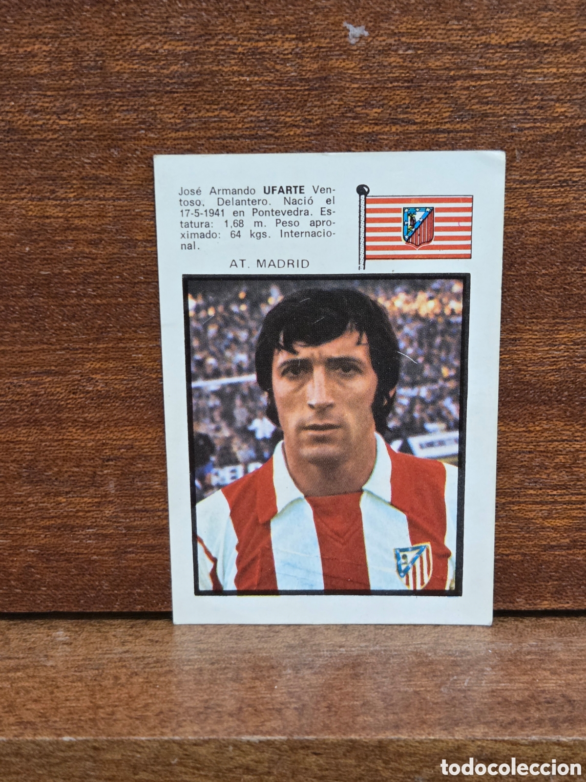 Coleccionismo cromos antiguos: &rdquo;&rdquo;JOSE ARMANDO UFARTE&rdquo;&rdquo;...ANTIGUO CROMO...1971...EDITORIAL FHER...CARTON...SIN PEGAR...