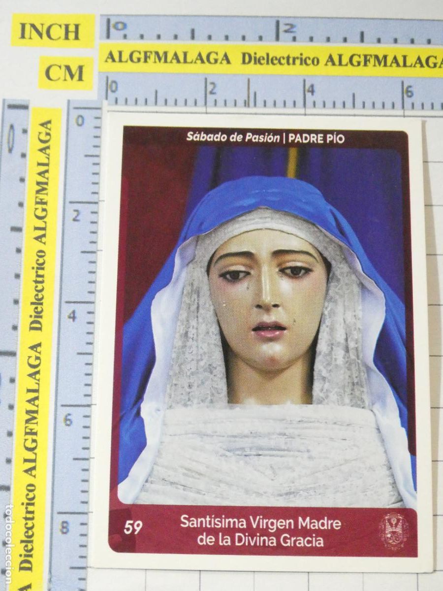Coleccionismo cromos antiguos: CROMO TARJETA HOLY CARDS SEMANA SANTA SEVILLA 59 VIRGEN MADRE DIVINA GRACIA PADRE PIO