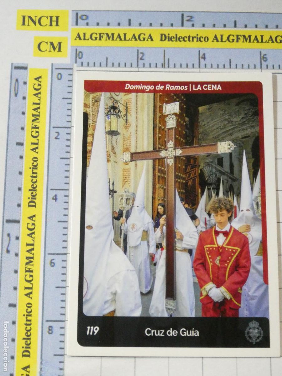 Coleccionismo cromos antiguos: CROMO TARJETA HOLY CARDS SEMANA SANTA SEVILLA 119 CRUZ DE GU&Iacute;A LA CENA