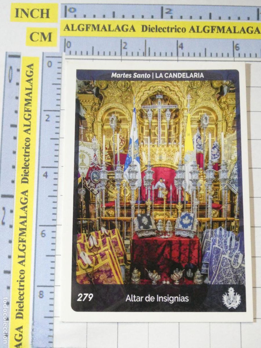 Coleccionismo cromos antiguos: CROMO TARJETA HOLY CARDS SEMANA SANTA SEVILLA 279 ALTAR DE INSIGNIAS LA CANDELARIA