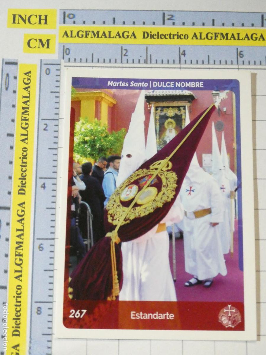 Coleccionismo cromos antiguos: CROMO TARJETA HOLY CARDS SEMANA SANTA SEVILLA 267 ESTANDARTE DULCE NOMBRE