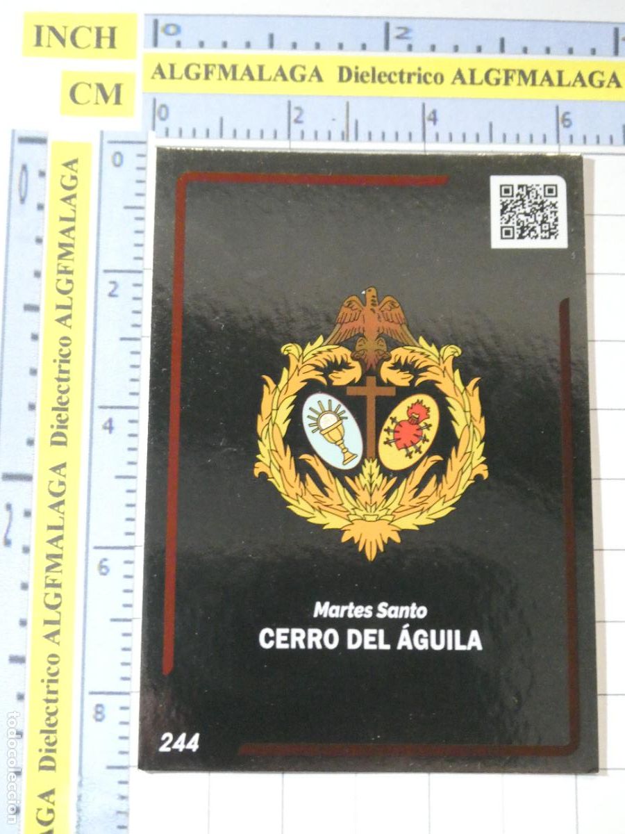 Coleccionismo cromos antiguos: CROMO TARJETA HOLY CARDS SEMANA SANTA SEVILLA 244 ESCUDO HER&Aacute;LDICO CERRO DEL &Aacute;GUILA