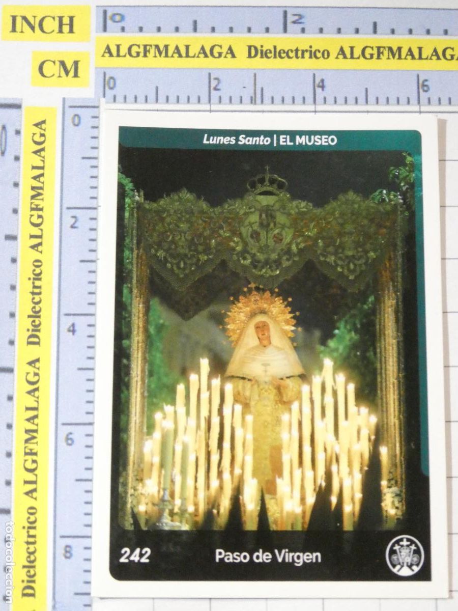 Coleccionismo cromos antiguos: CROMO TARJETA HOLY CARDS SEMANA SANTA SEVILLA 242 PASO DE VIRGEN EL MUSEO