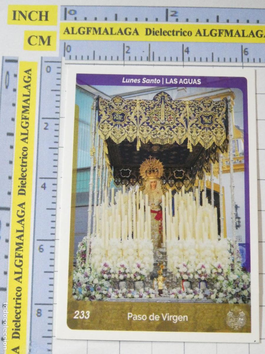 Coleccionismo cromos antiguos: CROMO TARJETA HOLY CARDS SEMANA SANTA SEVILLA 233 PASO VIRGEN LAS AGUAS