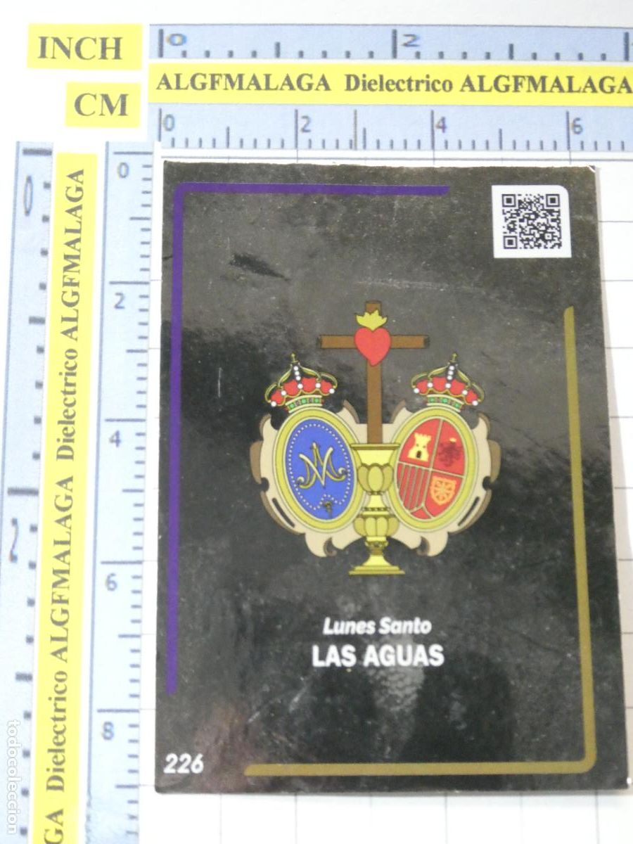 Coleccionismo cromos antiguos: CROMO TARJETA HOLY CARDS SEMANA SANTA SEVILLA 226 ESCUDO HER&Aacute;LDICO LAS AGUAS