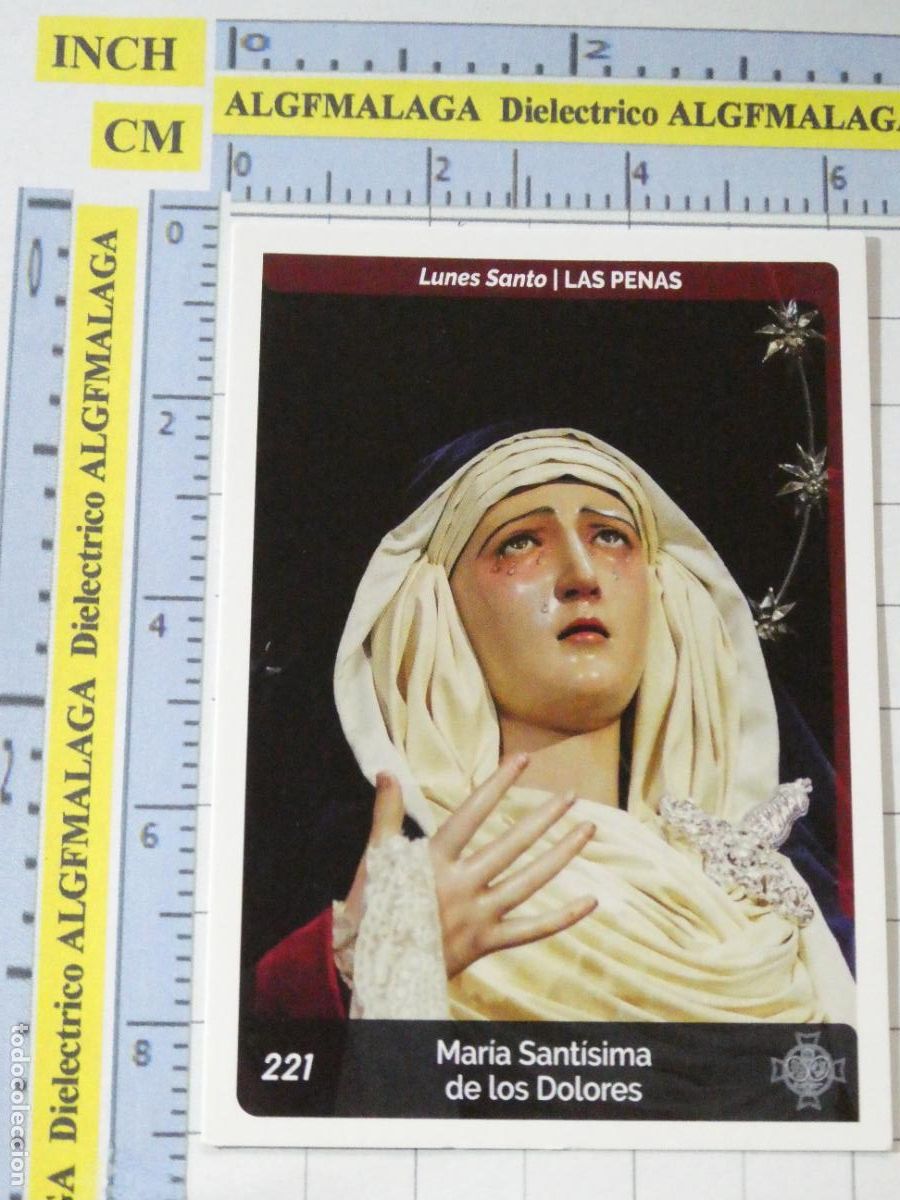 Coleccionismo cromos antiguos: CROMO TARJETA HOLY CARDS SEMANA SANTA SEVILLA 221 MAR&Iacute;A SANT&Iacute;SIMA DE LOS DOLORES LAS PENAS