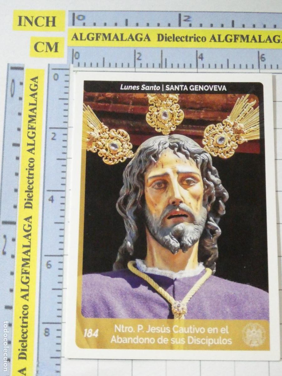 Coleccionismo cromos antiguos: CROMO TARJETA HOLY CARDS SEMANA SANTA SEVILLA 184 JES&Uacute;S CAUTIVO EN EL ABANDONO DE SUS DISC&Iacute;PULOS