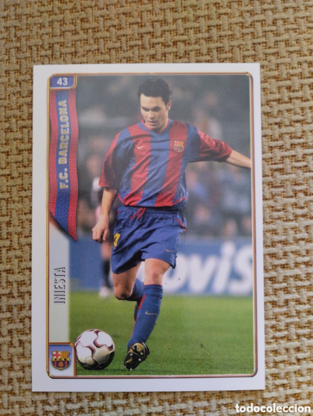 Coleccionismo cromos antiguos: Cromo Iniesta Fichas 2005