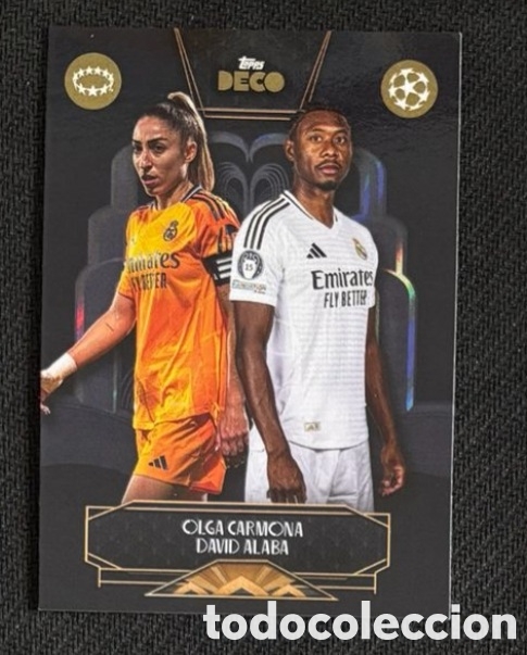 Coleccionismo cromos antiguos: Olga Carmona Alaba Real Madrid Topps Deco UEFA Champions League 2024-2025