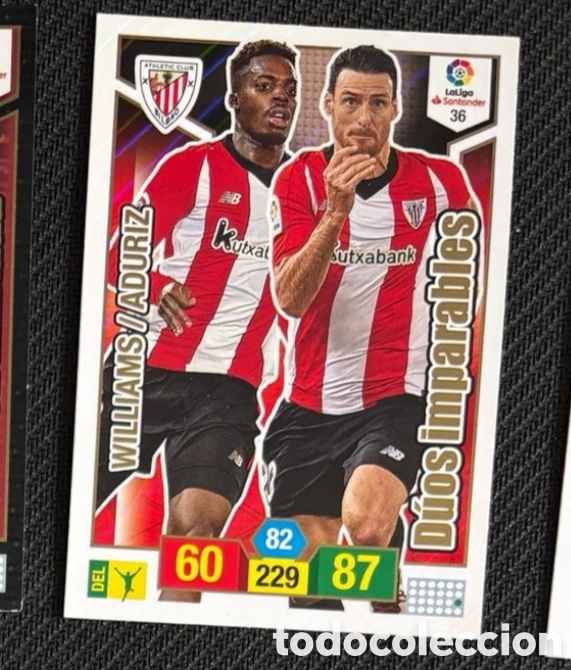 Coleccionismo cromos antiguos: 36 DUOS IMPARABLES ATHLETIC CLU ADURIZ WILLIAMS Panini Adrenalyn XL La Liga Santander 2018-2019