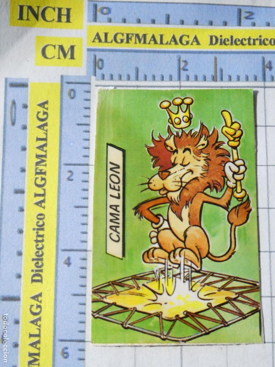 Coleccionismo cromos antiguos: CROMO CROMITO CHUCHER&Iacute;AS PASTELITOS PHOSKITOS BOTIBOING. CAMA LEON