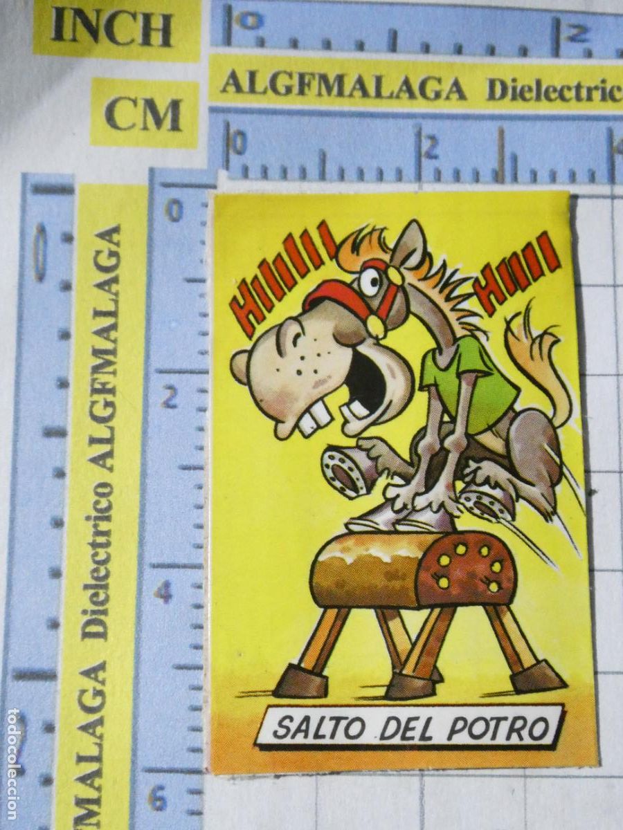 Coleccionismo cromos antiguos: CROMO CROMITO CHUCHER&Iacute;AS PASTELITOS PHOSKITOS BOTIBOING. SALTO DEL POTRO