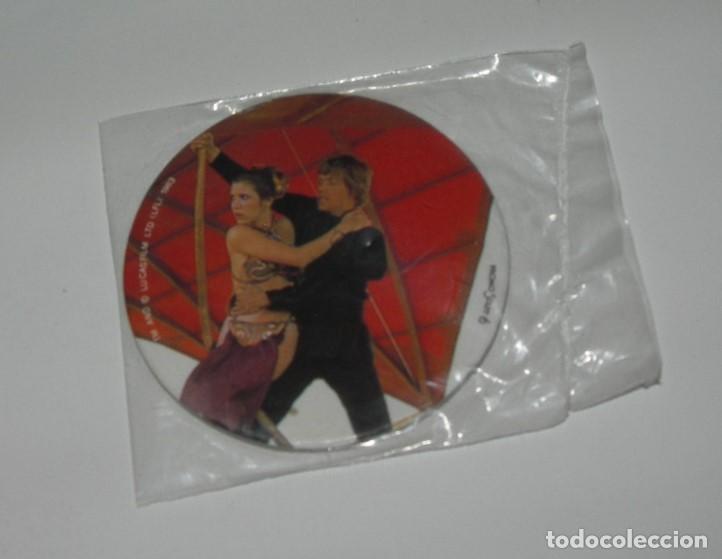 Coleccionismo cromos antiguos: - STAR WARS - CHAPA / CROMO ADHESIVO NUEVO Y PRECINTADO EL RETORNO DEL JEDI - CHOCOLATES CIBELES -