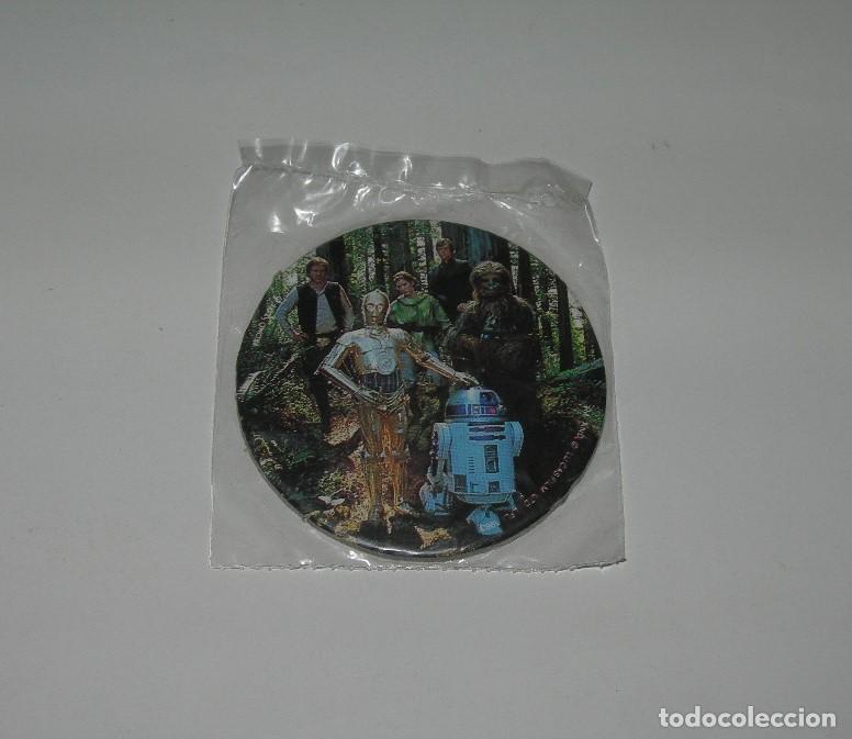 Collectable Antique Stickers: - STAR WARS - CHAPA / CROMO ADHESIVO NUEVO Y PRECINTADO EL RETORNO DEL JEDI - CHOCOLATES CIBELES -