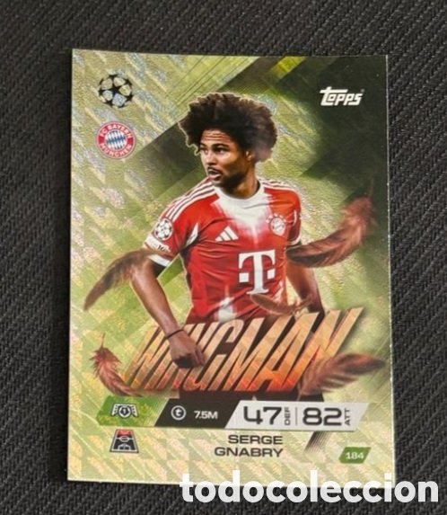 Collectable Antique Stickers: Gnabry Bayern M&uacute;nich Wingman Match Attax Extra 2025 2026