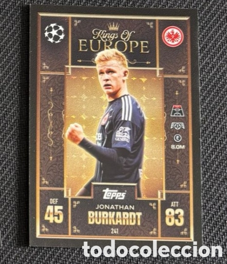Coleccionismo cromos antiguos: BURKARDT EINTRACHT FRANKFURT KINGS OF EUROPE MATCH ATTAX TOPPS