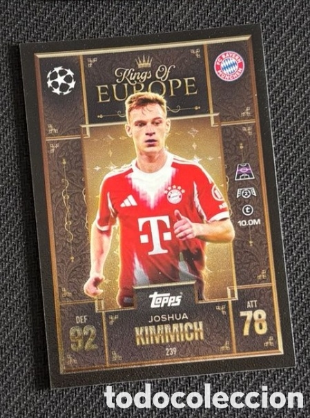 Coleccionismo cromos antiguos: KIMMICH BAYERN MUNICH KINGS OF EUROPE MATCH ATTAX TOPPS