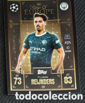 Coleccionismo cromos antiguos: REIJNDERS MANCHESTER CITY KINGS OF EUROPE MATCH ATTAX TOPPS