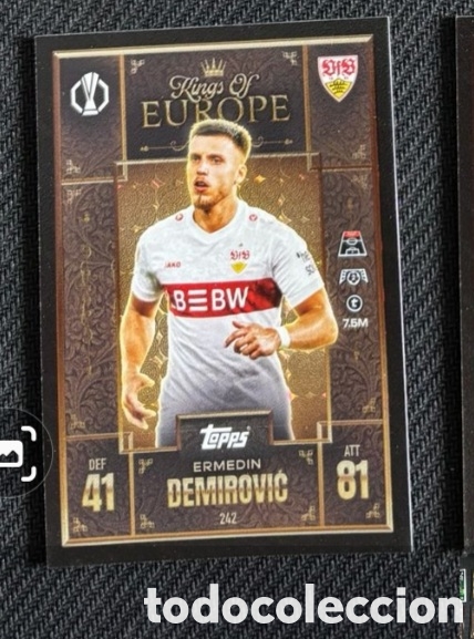 Coleccionismo cromos antiguos: DEMIROVIC STUTTGART KINGS OF EUROPE MATCH ATTAX TOPPS