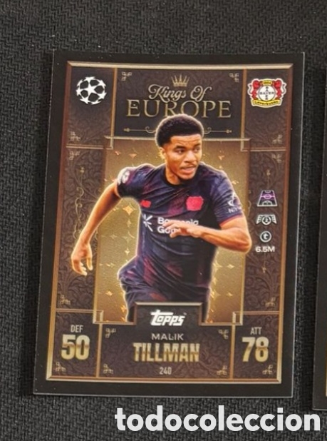 Coleccionismo cromos antiguos: TILLMAN LEVERKUSEN KINGS OF EUROPE MATCH ATTAX TOPPS