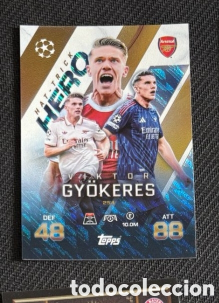 Coleccionismo cromos antiguos: GYOKERES ARSENAL Hat-Trick Hero Match Attax Champions League