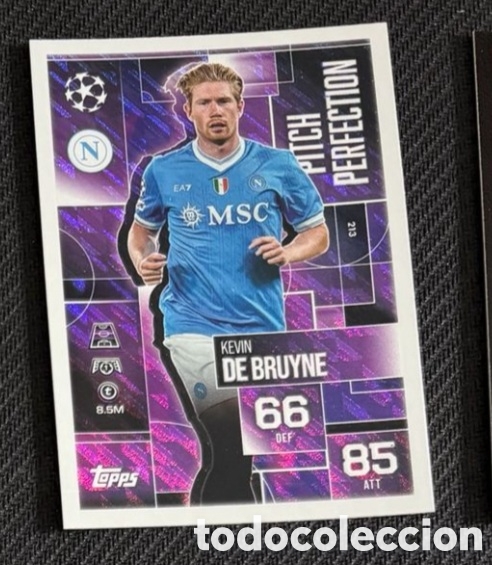 Coleccionismo cromos antiguos: DE BRUYNE NAPOLES MATCH ATTAX EXTRA 2025 2026 PITCH PERFECTION