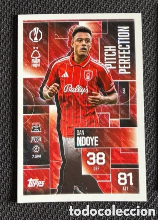 Coleccionismo cromos antiguos: DAN NDOYE NOTTINHAM FOREST MATCH ATTAX EXTRA 2025 2026 PITCH PERFECTION