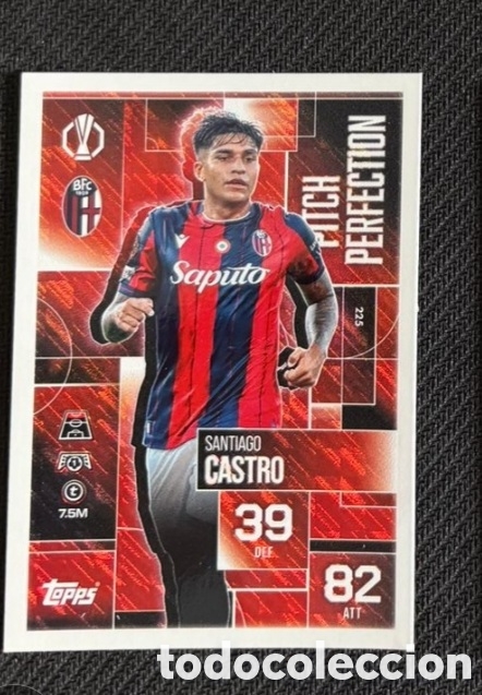 Coleccionismo cromos antiguos: SANTIAGO CASTRO BOLOGNIA MATCH ATTAX EXTRA 2025 2026 PITCH PERFECTION