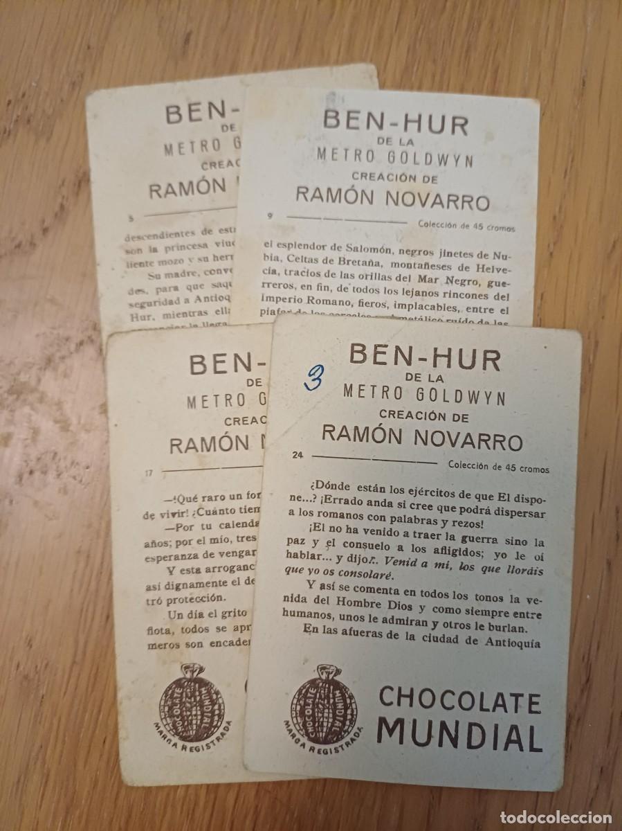 Coleccionismo cromos antiguos: 4 cromos Ben-hur reservados