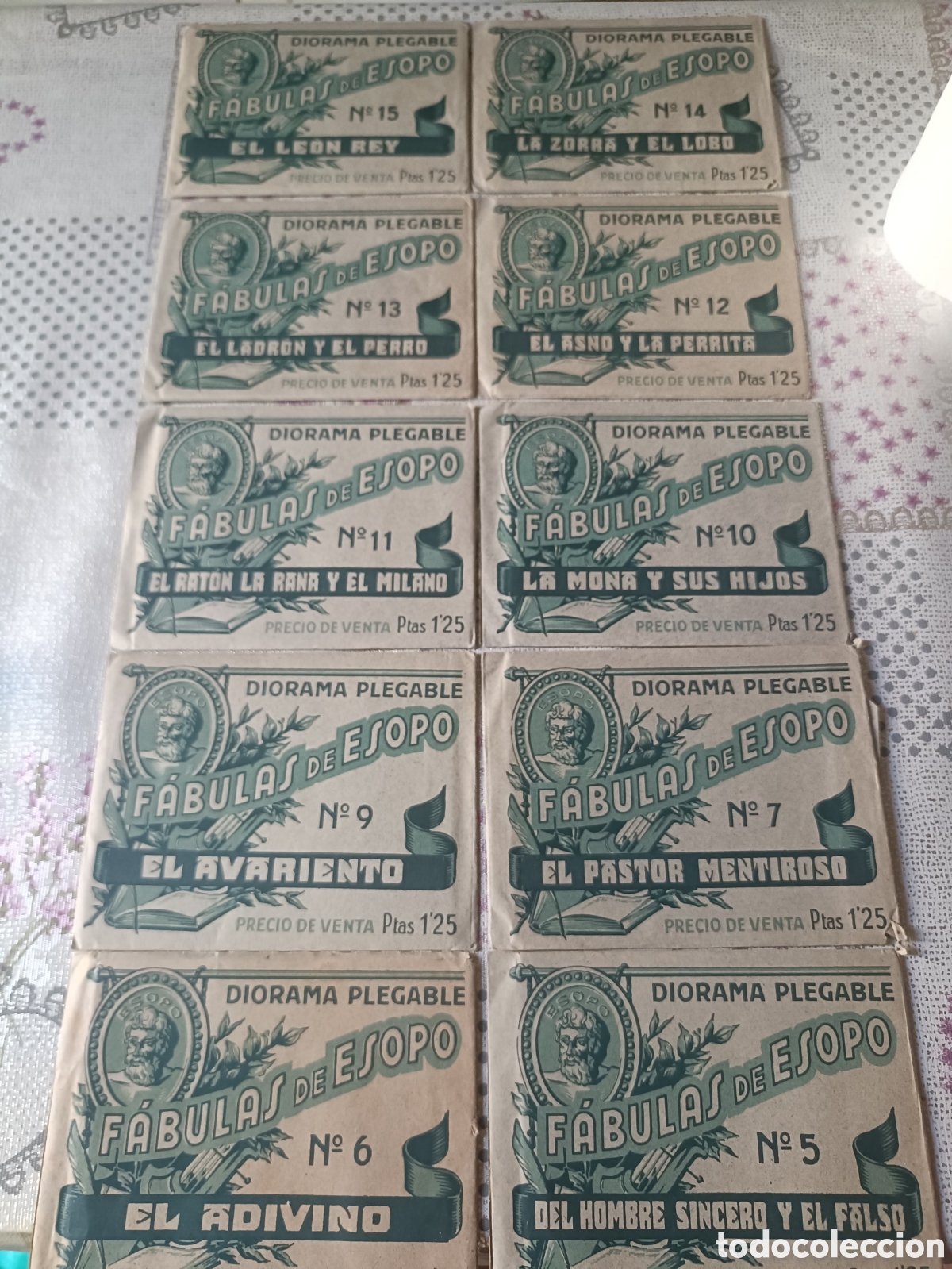 Coleccionismo cromos antiguos: Diorama Plegable F&aacute;bulas de Esopo Lote de 10 sobres Ediciones Barsal