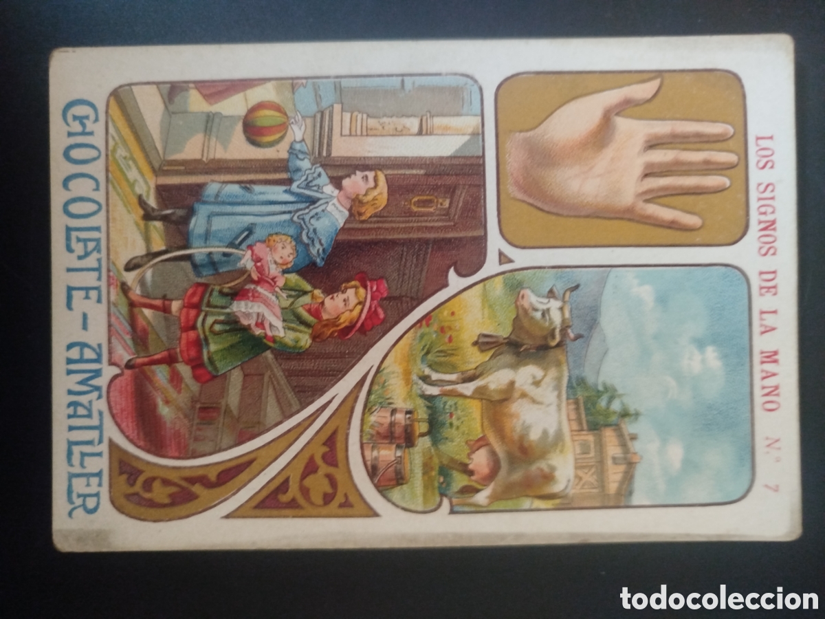 Coleccionismo cromos antiguos: Los signos de la mano, n. 7, Chocolate Amatller