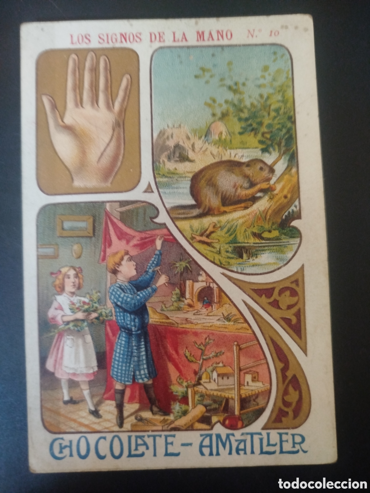 Coleccionismo cromos antiguos: Los signos de la mano, n. 10, Chocolate Amatller