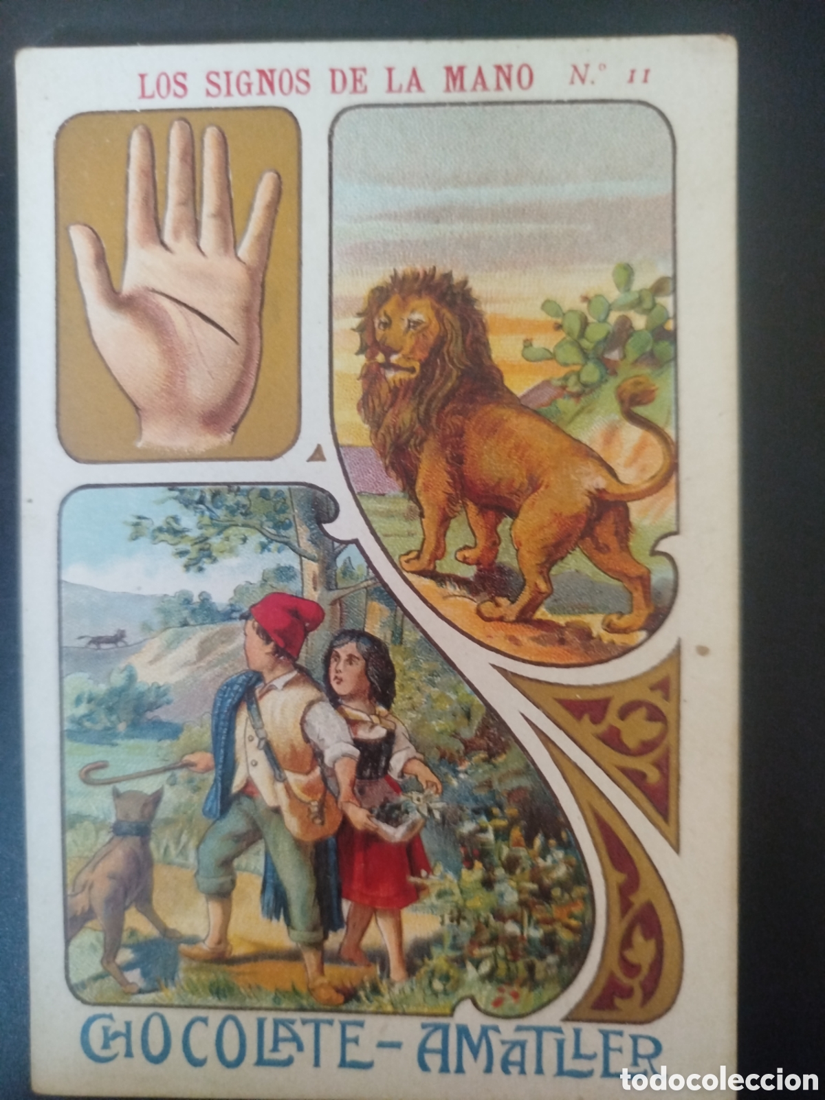 Coleccionismo cromos antiguos: Los signos de la mano, n. 11, Chocolate Amatller
