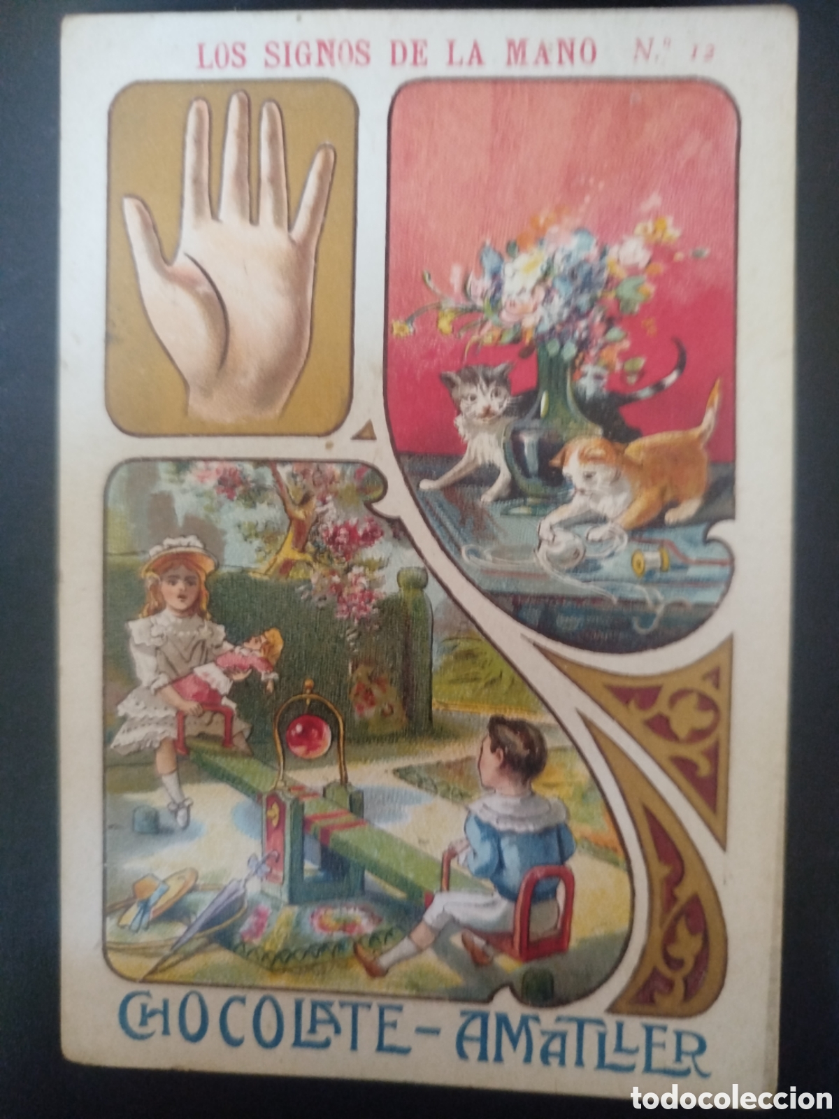 Coleccionismo cromos antiguos: Los signos de la mano, n. 12, Chocolate Amatller