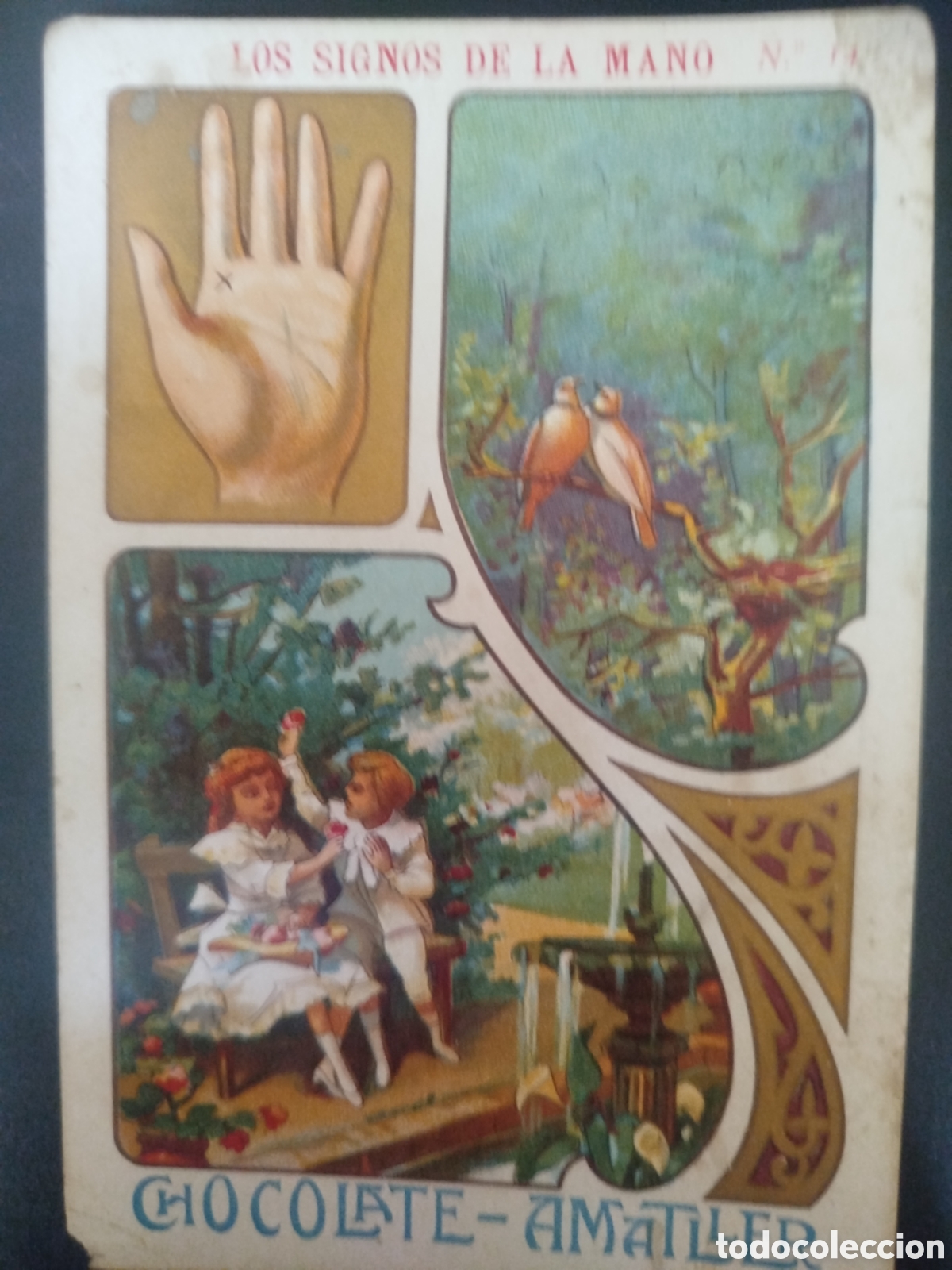 Coleccionismo cromos antiguos: Los signos de la mano, n. 14, Chocolate Amatller