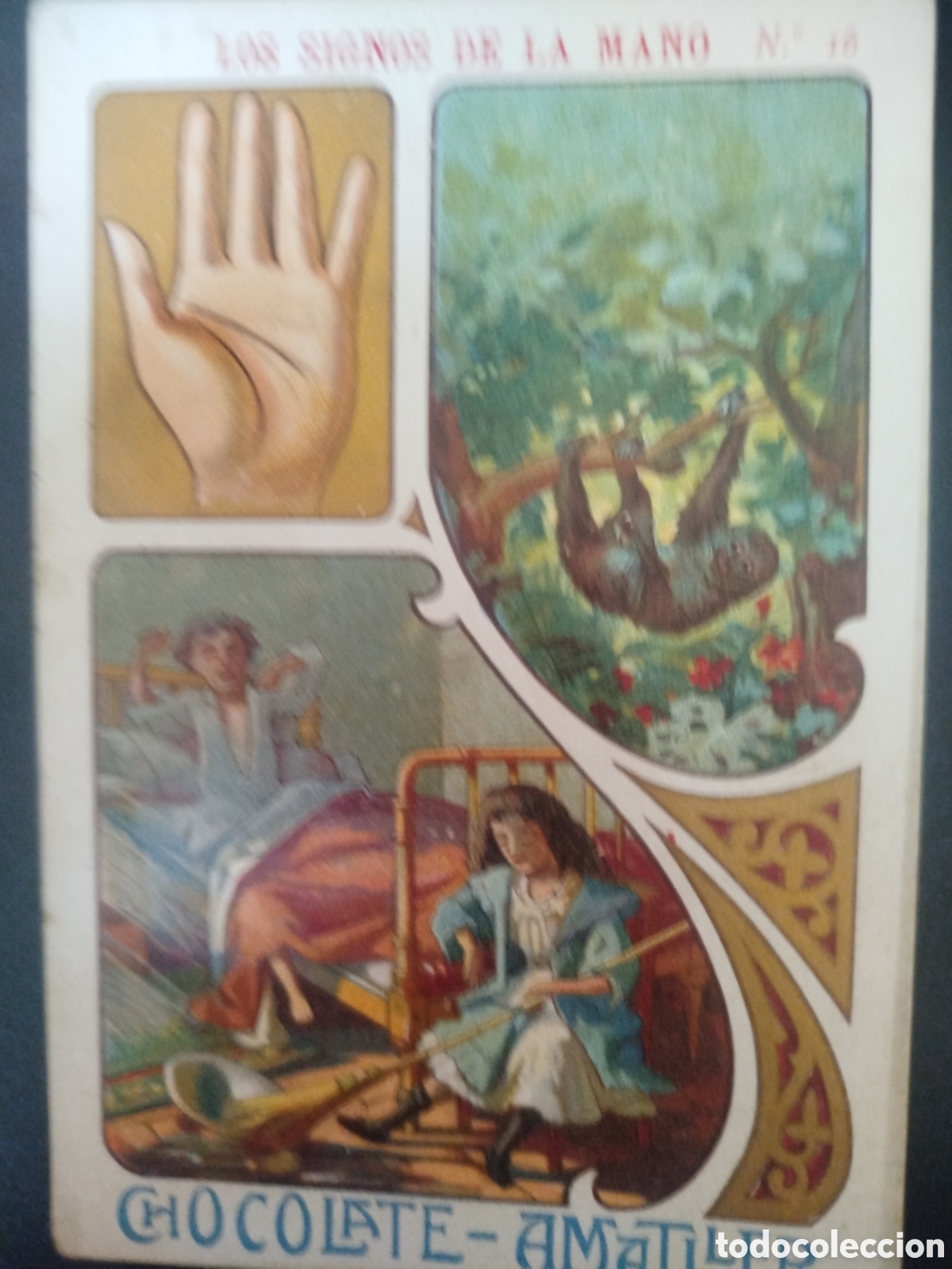 Coleccionismo cromos antiguos: Los signos de la mano, n. 16, Chocolate Amatller