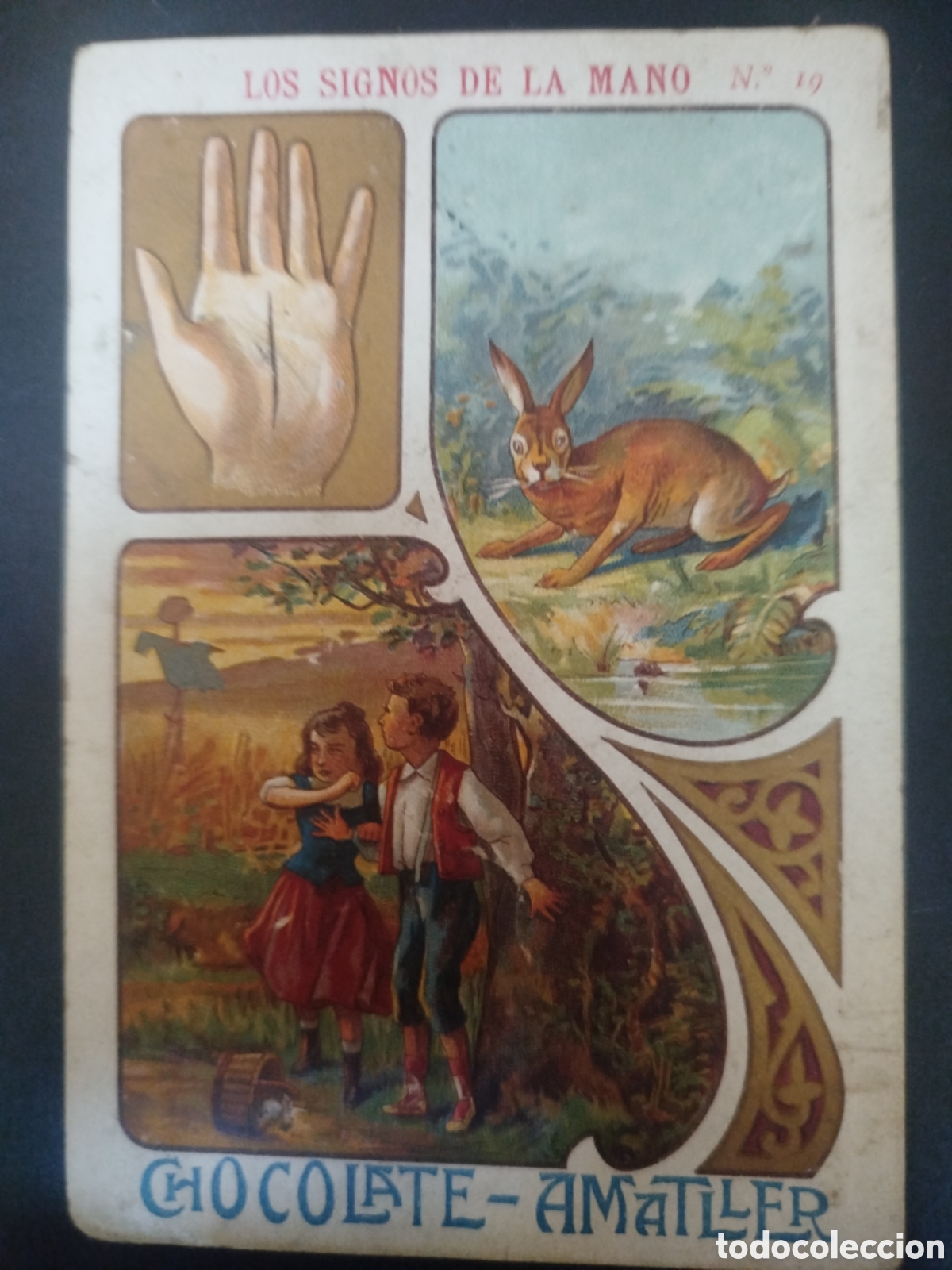 Coleccionismo cromos antiguos: Los signos de la mano, n. 19, Chocolate Amatller