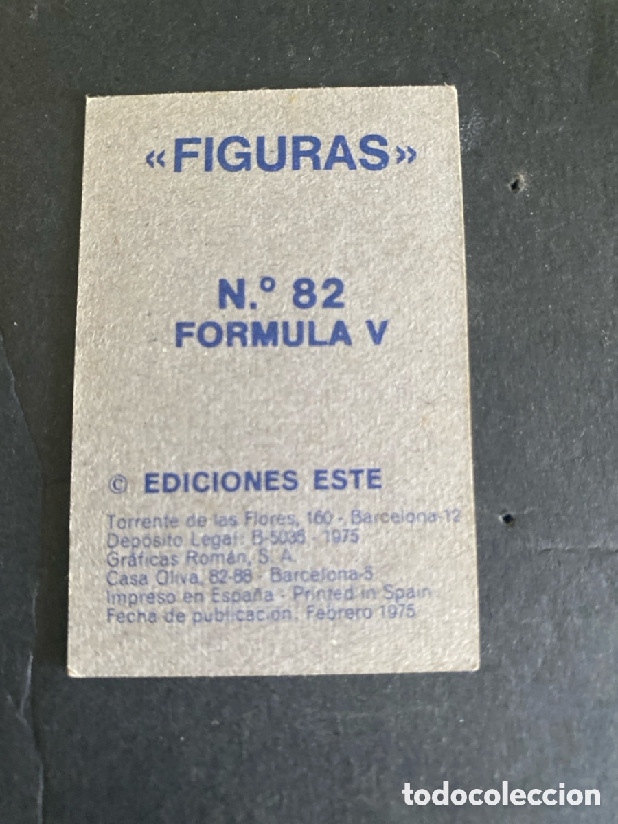 Coleccionismo cromos antiguos: Cromo Figuras N* 82 F&oacute;rmula V ediciones este - Foto 2
