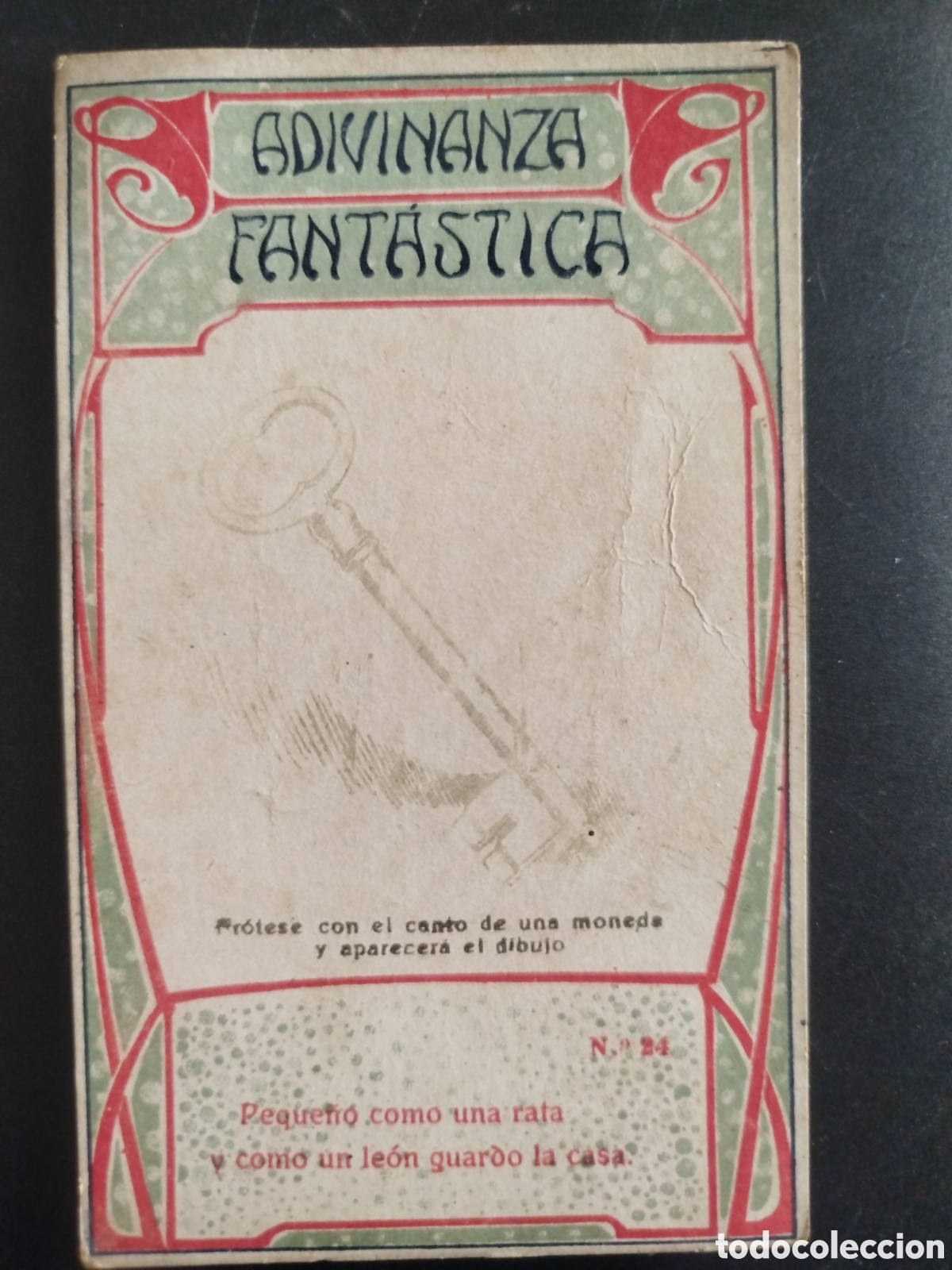Coleccionismo cromos antiguos: Adivinanza fant&aacute;stica, n. 24, Chocolate Angelical