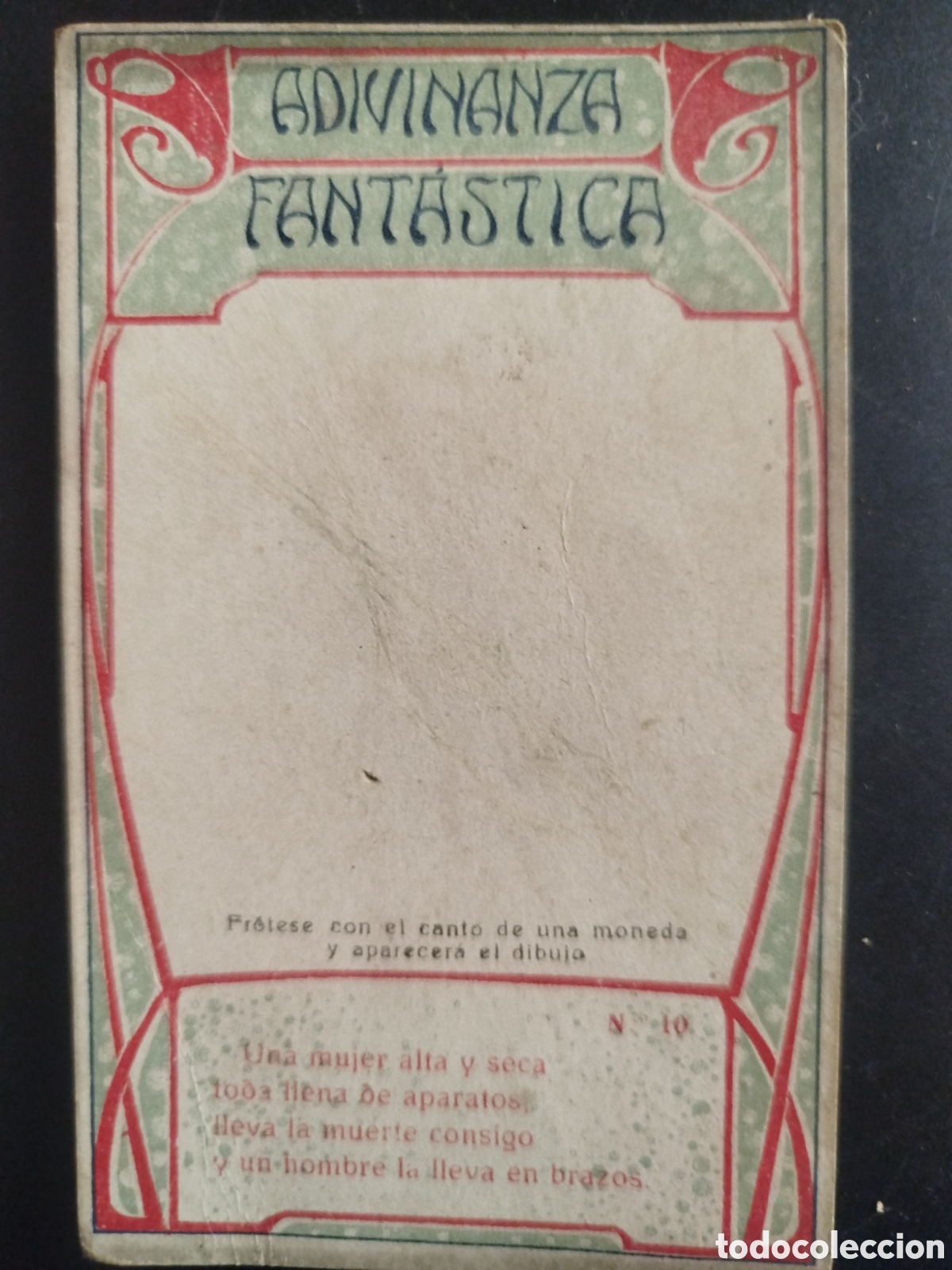 Coleccionismo cromos antiguos: Adivinanza fant&aacute;stica, n. 10, Chocolate Angelical