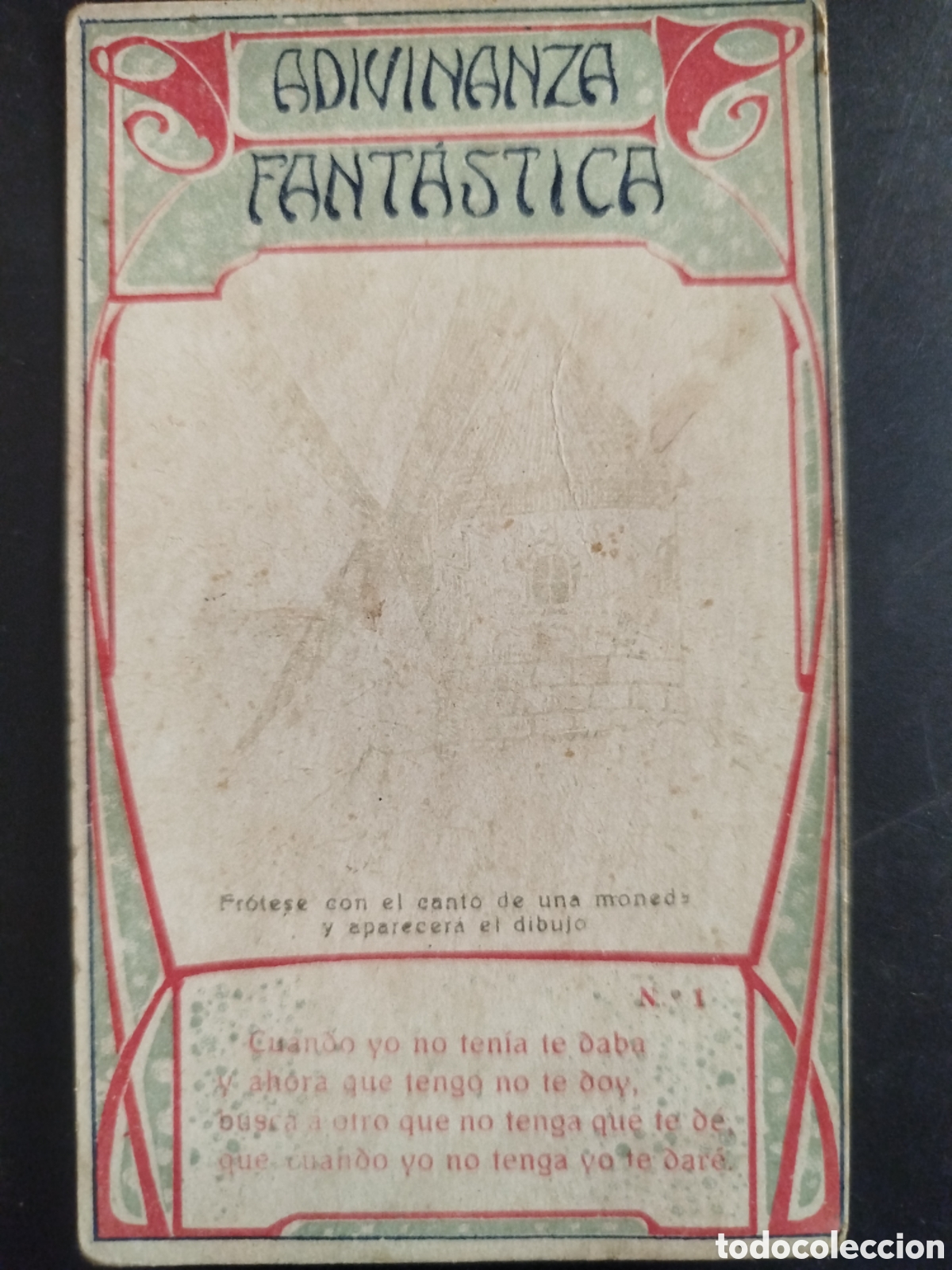Coleccionismo cromos antiguos: Adivinanza fant&aacute;stica, n. 1, Chocolate Angelical