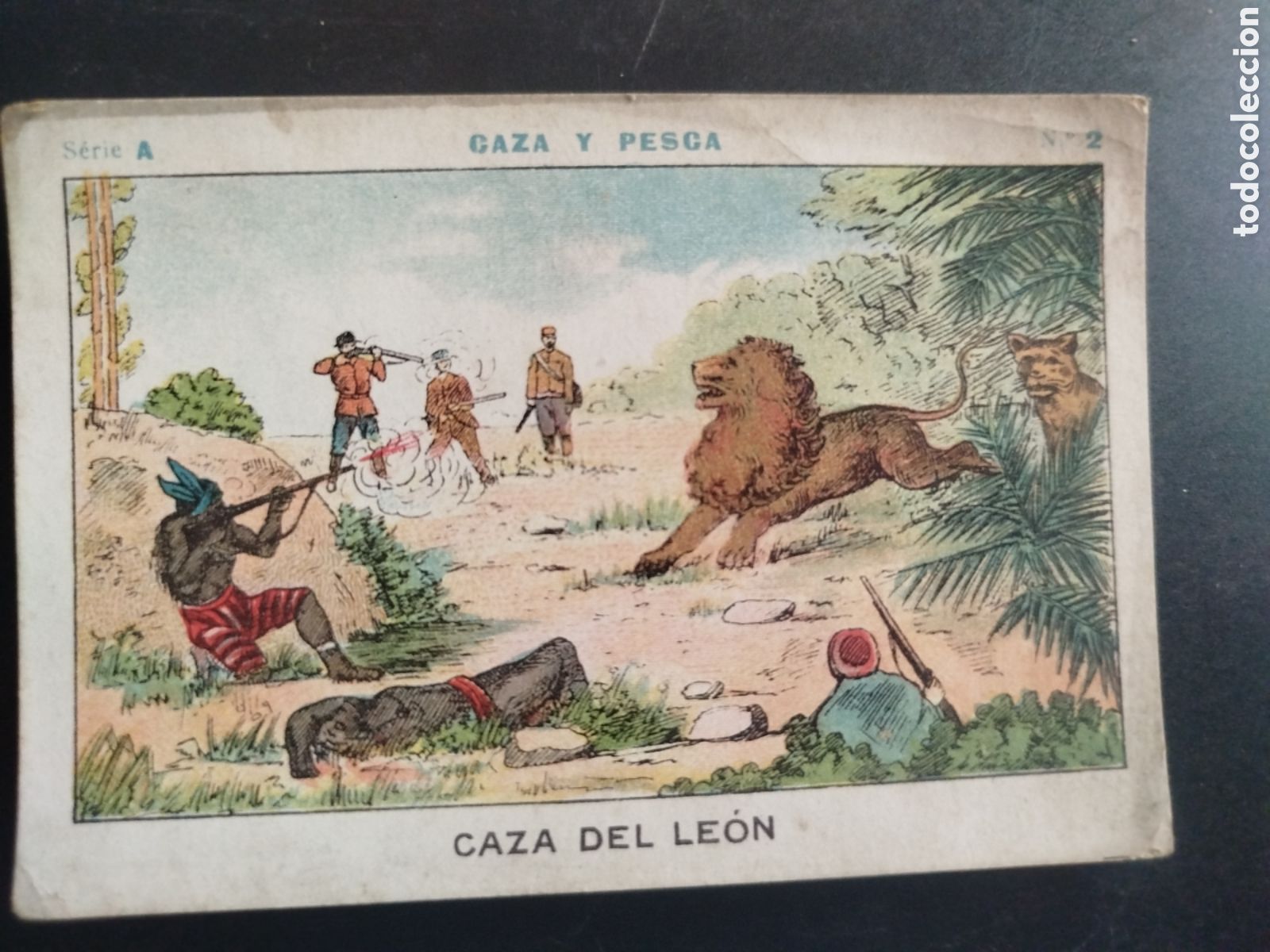 Sammeln alte Sammelbilder: Caza y pesca, serie A, n. 2, Barons y Artigas