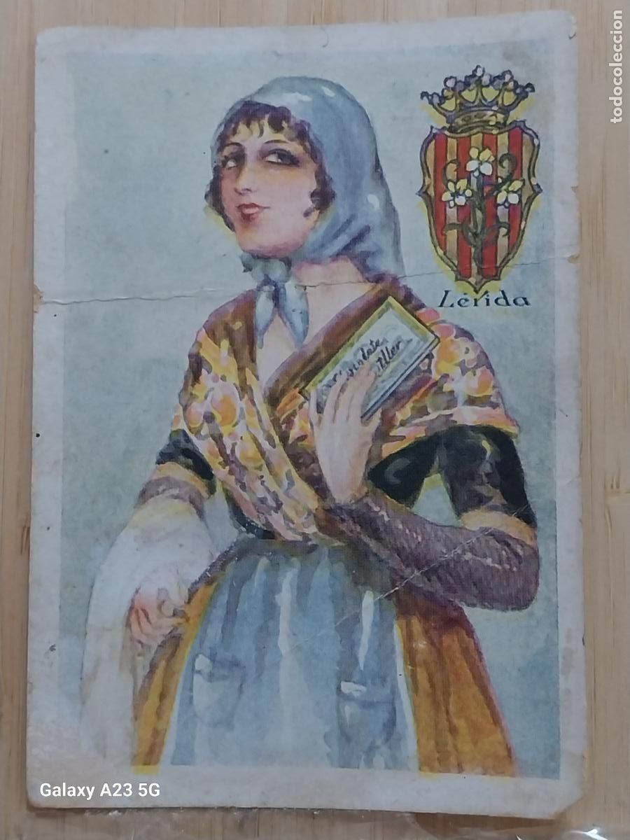 Coleccionismo cromos antiguos: LERIDA CHOCOLATES AMATLIER TRAJE REGIONAL ILUSTRACION MODERNISTA CROMO ORIGINAL A&Ntilde;OS 1920 1930