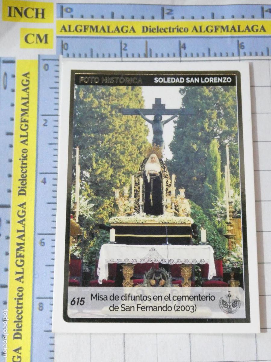 Collectable Antique Stickers: CROMO TARJETA HOLY CARDS SEMANA SANTA SEVILLA 615 MISA DIFUNTOS 2003 SOLEDAD SAN LORENZO