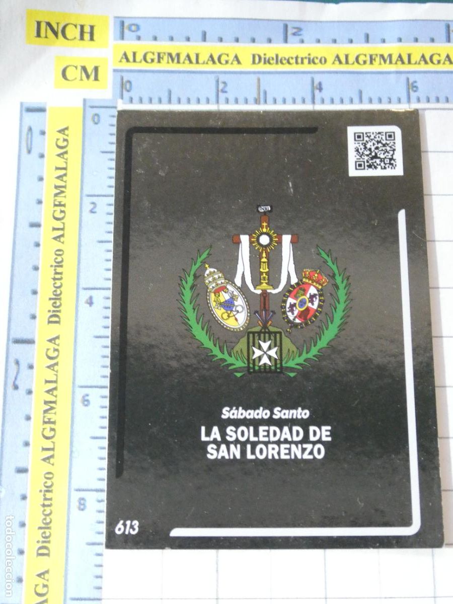 Collectable Antique Stickers: CROMO TARJETA HOLY CARDS SEMANA SANTA SEVILLA 613 ESCUDO HER&Aacute;LDICO SOLEDAD SAN LORENZO