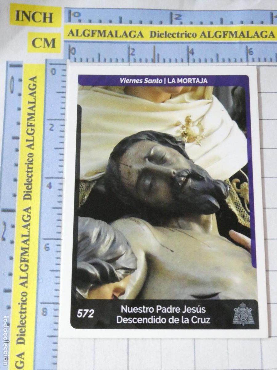 Coleccionismo cromos antiguos: CROMO TARJETA HOLY CARDS SEMANA SANTA SEVILLA 572 JES&Uacute;S DESCENDIDO DE LA CRUZ LA MORTAJA