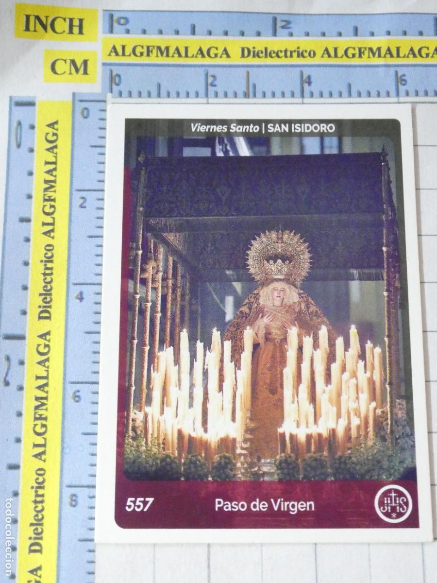 Coleccionismo cromos antiguos: CROMO TARJETA HOLY CARDS SEMANA SANTA SEVILLA 557 PASO DE VIRGEN SAN ISIDORO