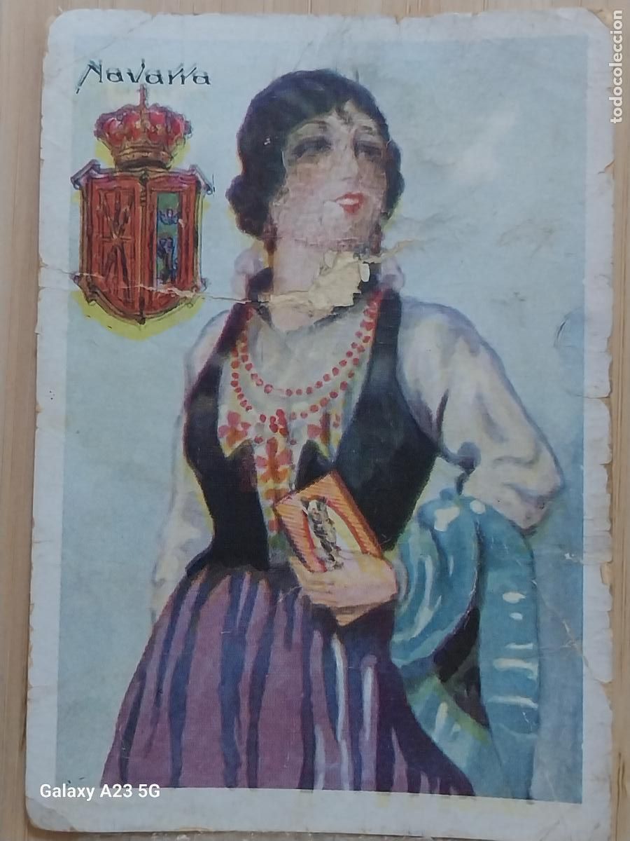 Coleccionismo cromos antiguos: NAVARRA CHOCOLATES AMATLIER TRAJE REGIONAL ILUSTRACION MODERNISTA CROMO 9 ORIGINAL A&Ntilde;OS 1920 1930